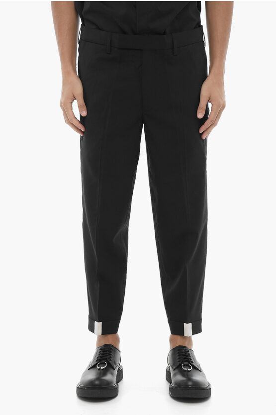 Neil Barrett Low-rise Slim Fit Pants In Black