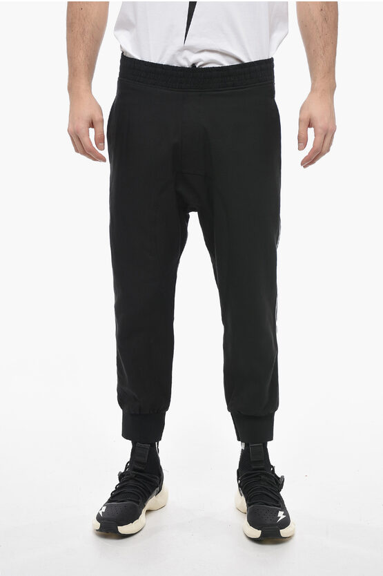 Neil Barrett Low-rise Slouch Fit Charlie Pants With Side Piping In Black