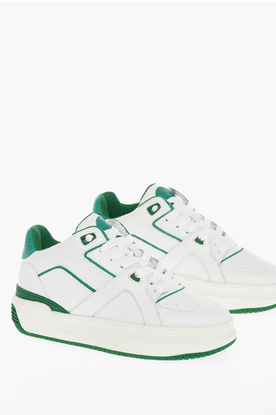 Just Don Low-top Courtside Lo Sneakers With Rubber Sole In White