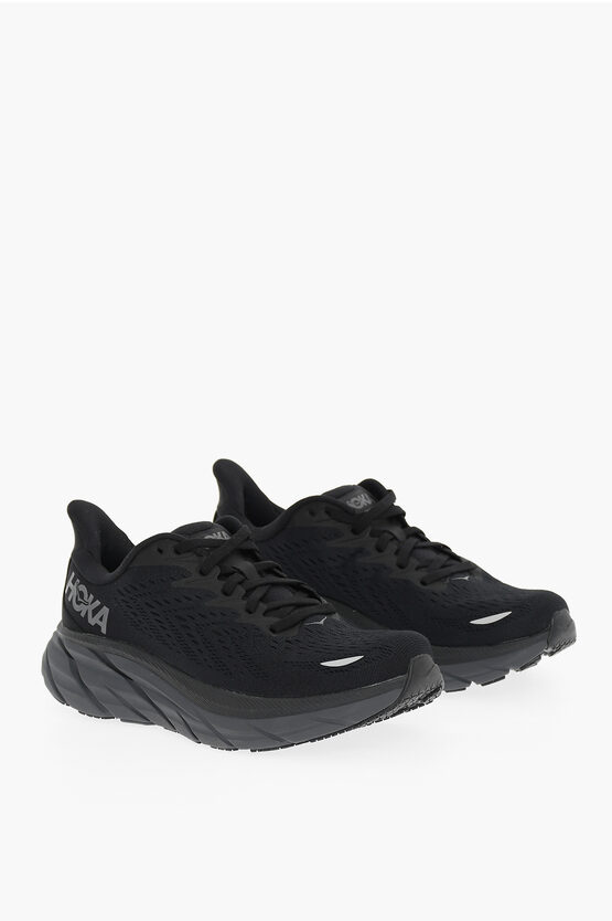 Hoka One One Low-top M Clifton 8 Trainers With Rubber Sole In Black