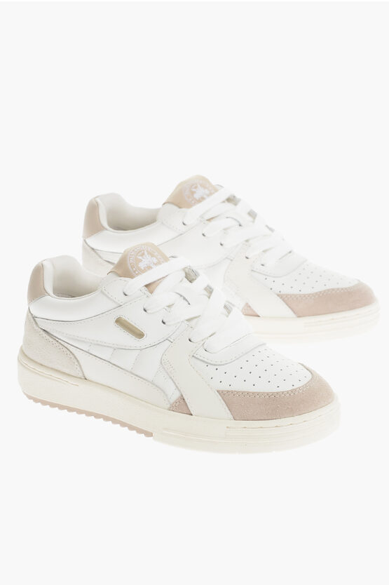 Palm Angels Low-top Trainers With Embossed Logo In Pink