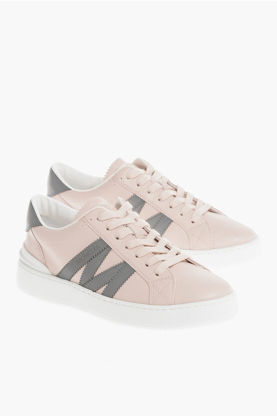 Moncler Monaco M Low Top Trainer In Pink