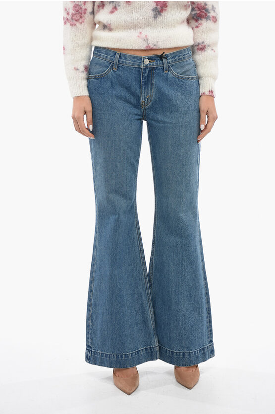 Re/done Low Waist 70's Bootcut Jeans 32cm In Blue