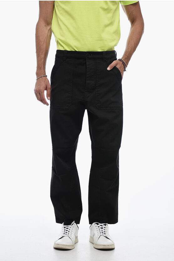 Shop Seafarer Low-waist Cotton Stretch Pants