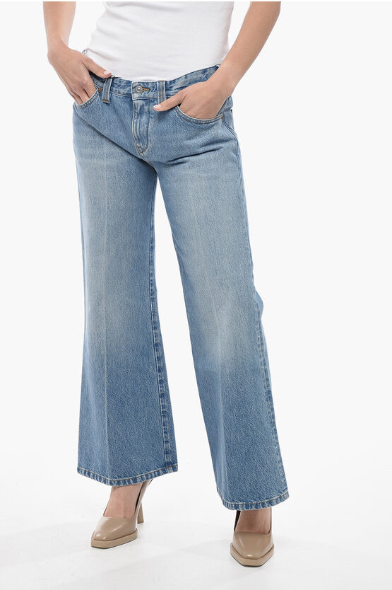 Shop Victoria Beckham Low-waist Cropped Edie Jeans 29cm