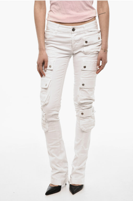 DSQUARED2 LOW WAIST SKINNY CARGO PANTS