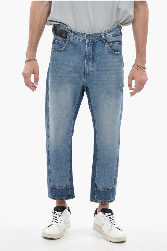 Shop Neil Barrett Low Waisted Loose Fit Jeans 19cm
