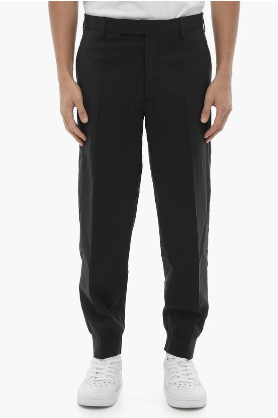 Neil Barrett Low Waisted Slim Fit Jack Pants With Cuffs In Black