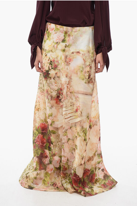 Shop Zimmermann Luminosity Flared Skirt With Floral Pattern