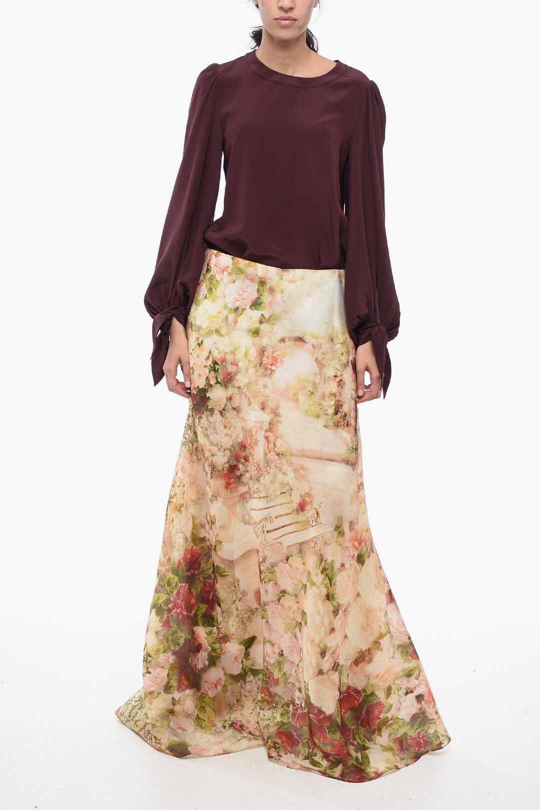 Zimmermann LUMINOSITY Flared Skirt with Floral Pattern women