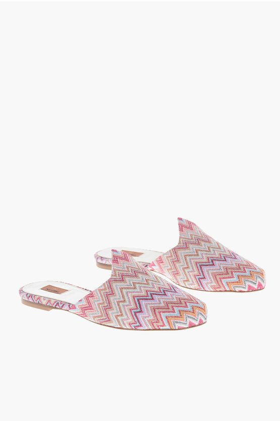 MISSONI LUREX ALICUDI MULES WITH ZIG ZAG PATTERN