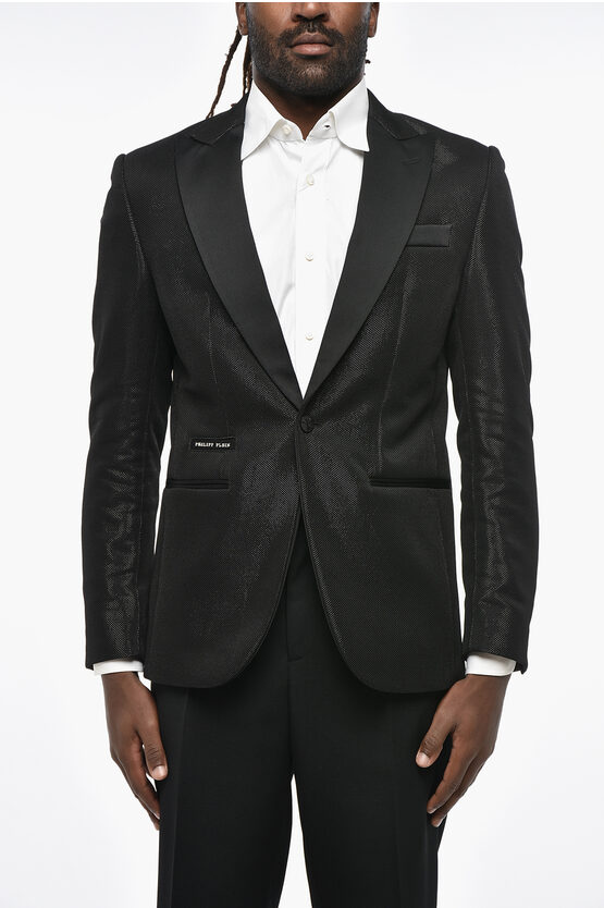 Lurex Peak Lapel Lo… - image