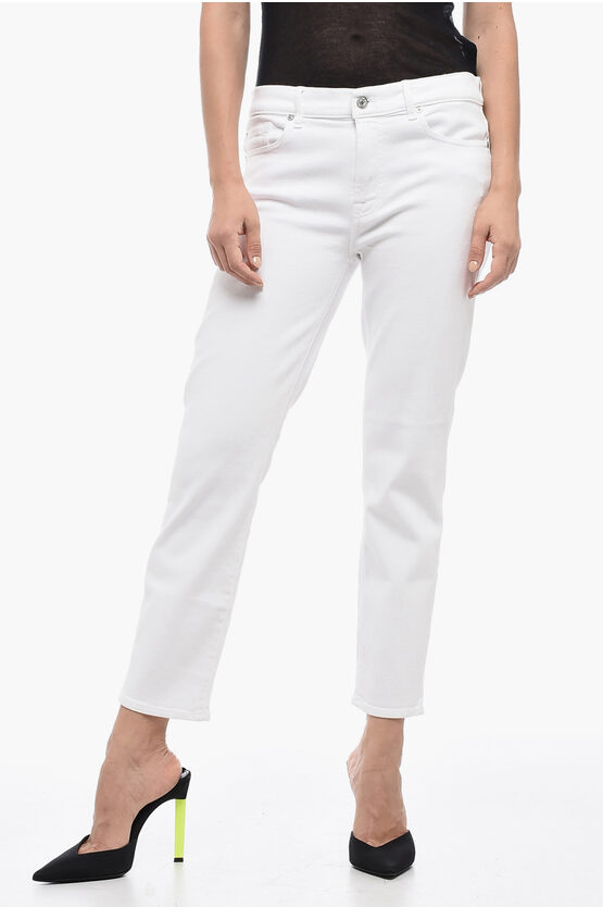 7 For All Mankind Luxe Vintage Ankle-hem Roxanne Denims 16cm In White