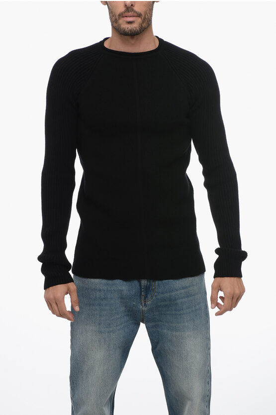 Shop Rick Owens Luxor Crew Neck Cashmere Blend Pullover With Jacquard Detail