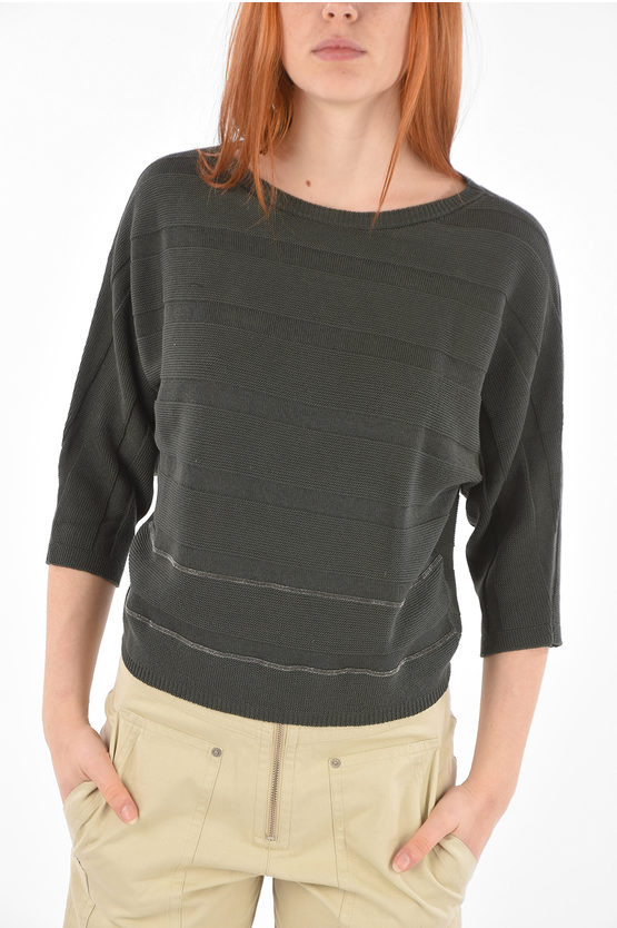 Fabiana Filippi Maglia con Collo a Barca e Maniche 3/4 donna - Glamood  Outlet