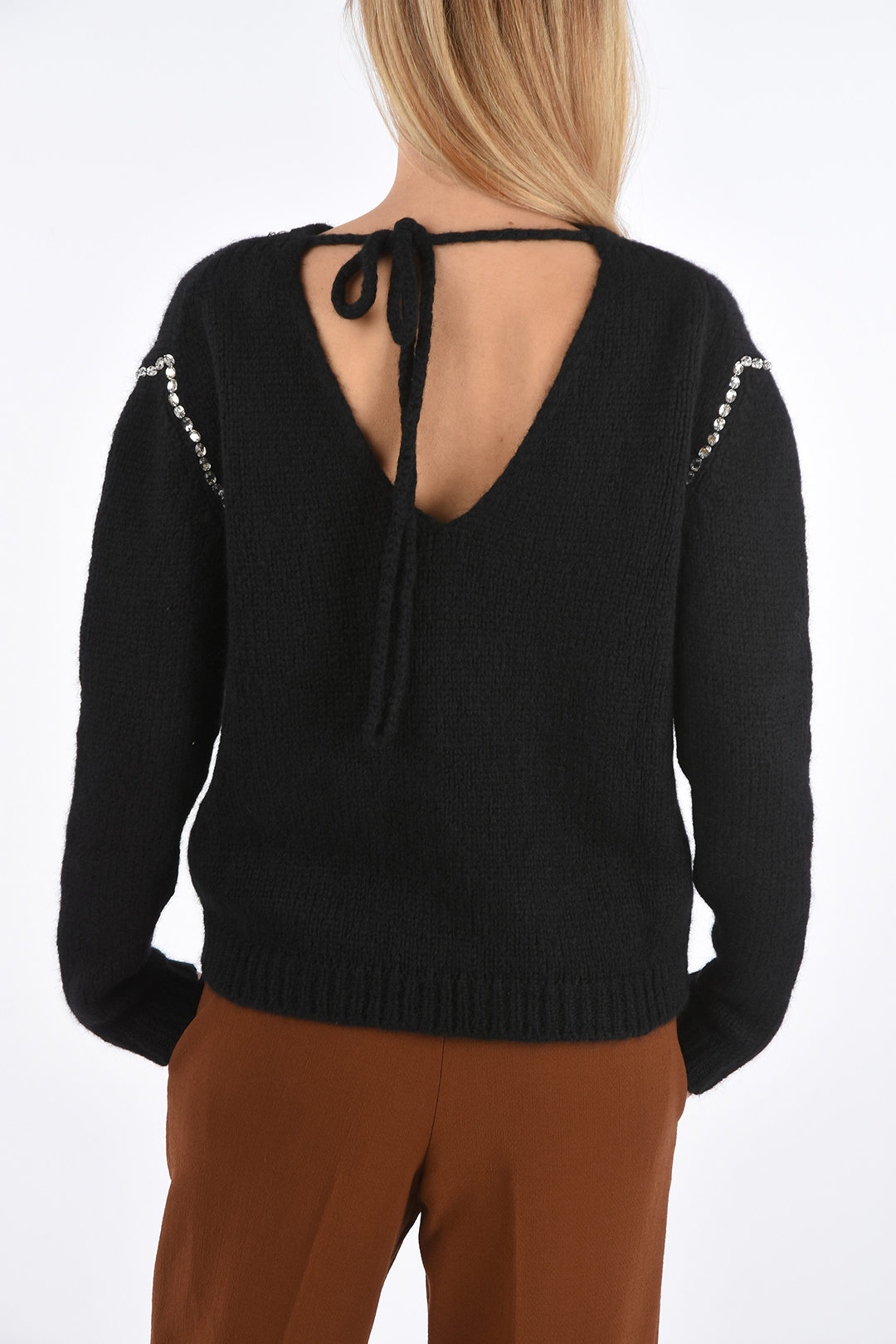 Maglione Donna Girocollo In Cotone - Morbido Pullover Autunno/inverno Maniche Lunghe, Beige