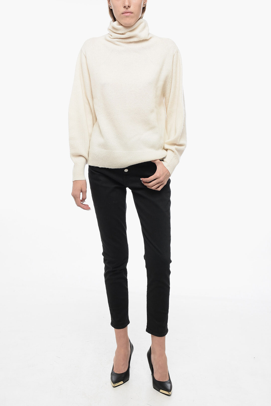 Zimmermann Maglia in Lana e Cashmere a Collo Alto donna Glamood