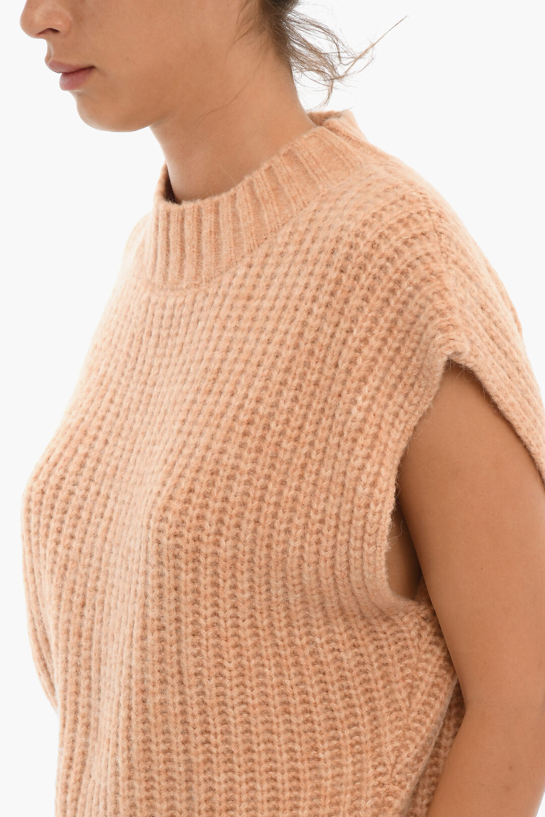 Maglione donna girocollo misto lana