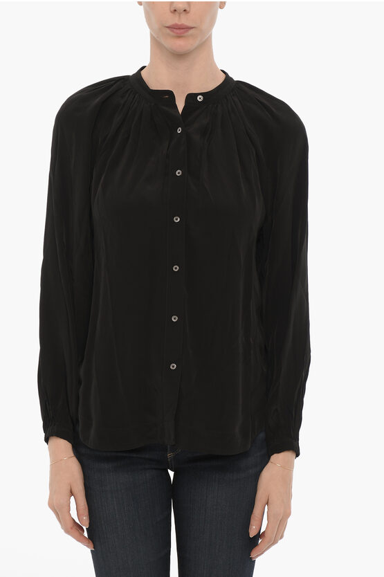 Mandarin Collar Sat… - image