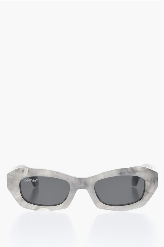 Off-white Marble Effect Frame Venezia Sunglasses