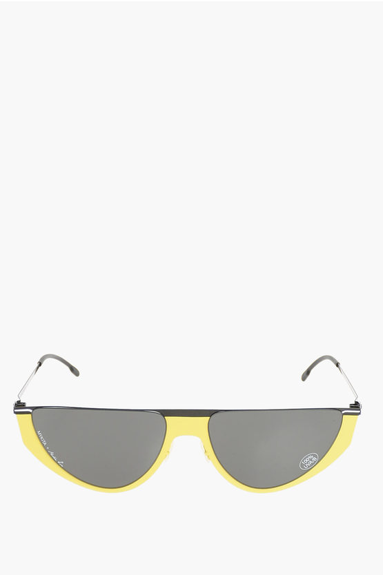 Mykita Martine Rose Butterfly-shaped Selina Sunglasses With Shield In Yellow