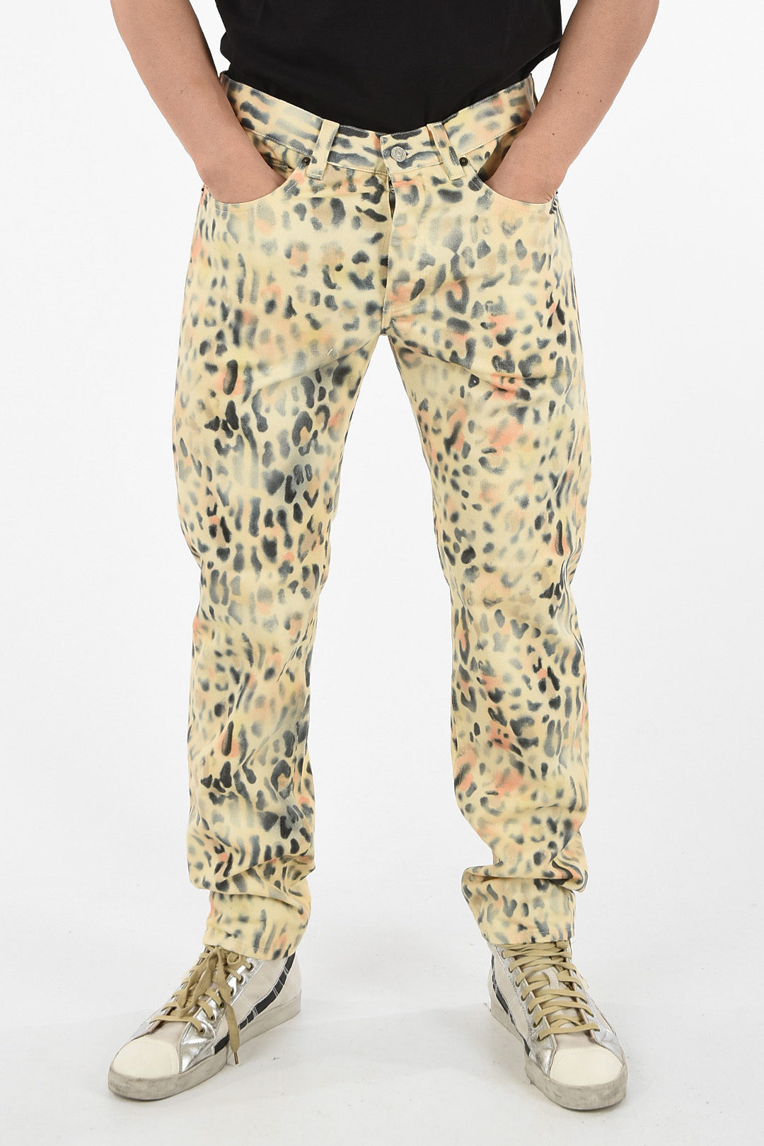 Napapijri MARTINE ROSE cheetah-print 5 Pockets M-LEOPARD Pants men ...