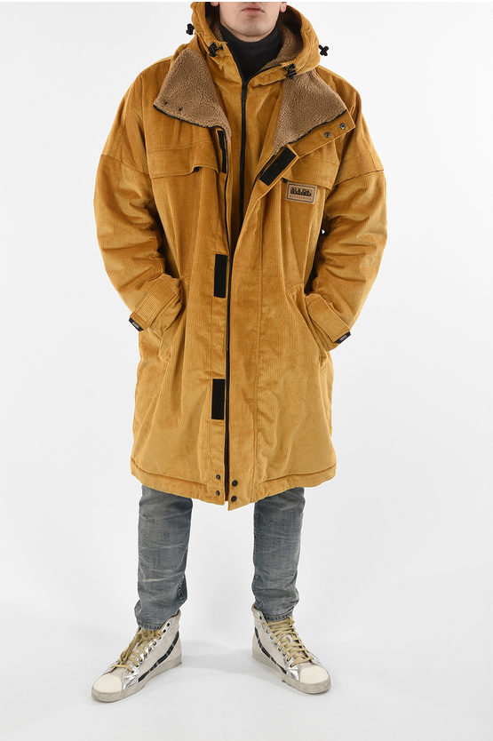 Napapijri MARTINE ROSE corduroy A-PEALE hooded outerwear men - Glamood  Outlet