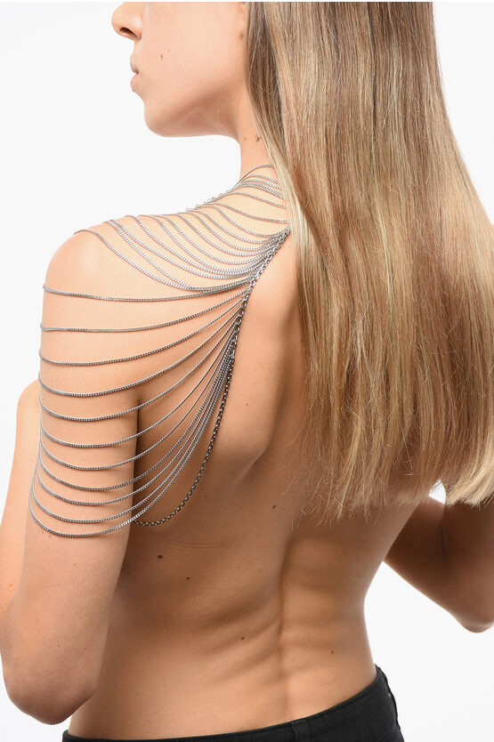 Dsquared2 Matel Chain Body Jewelry In Neutral