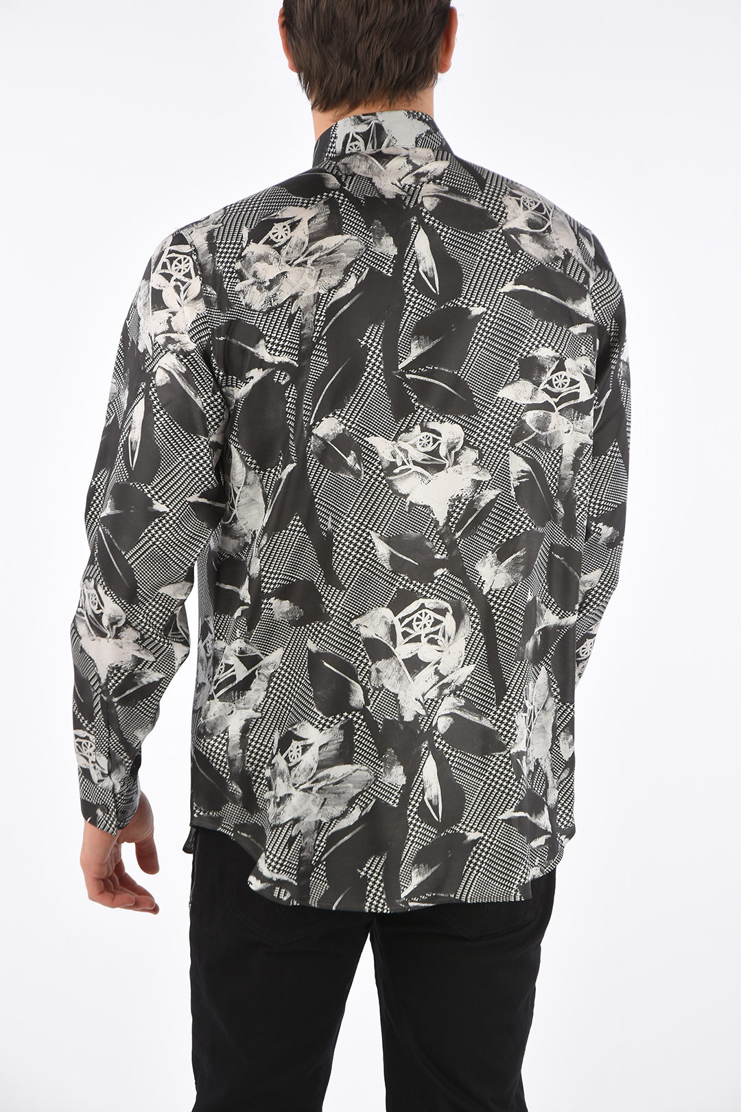 Dior MAX FOXTON houndstooth silk shirt men  Glamood Outlet