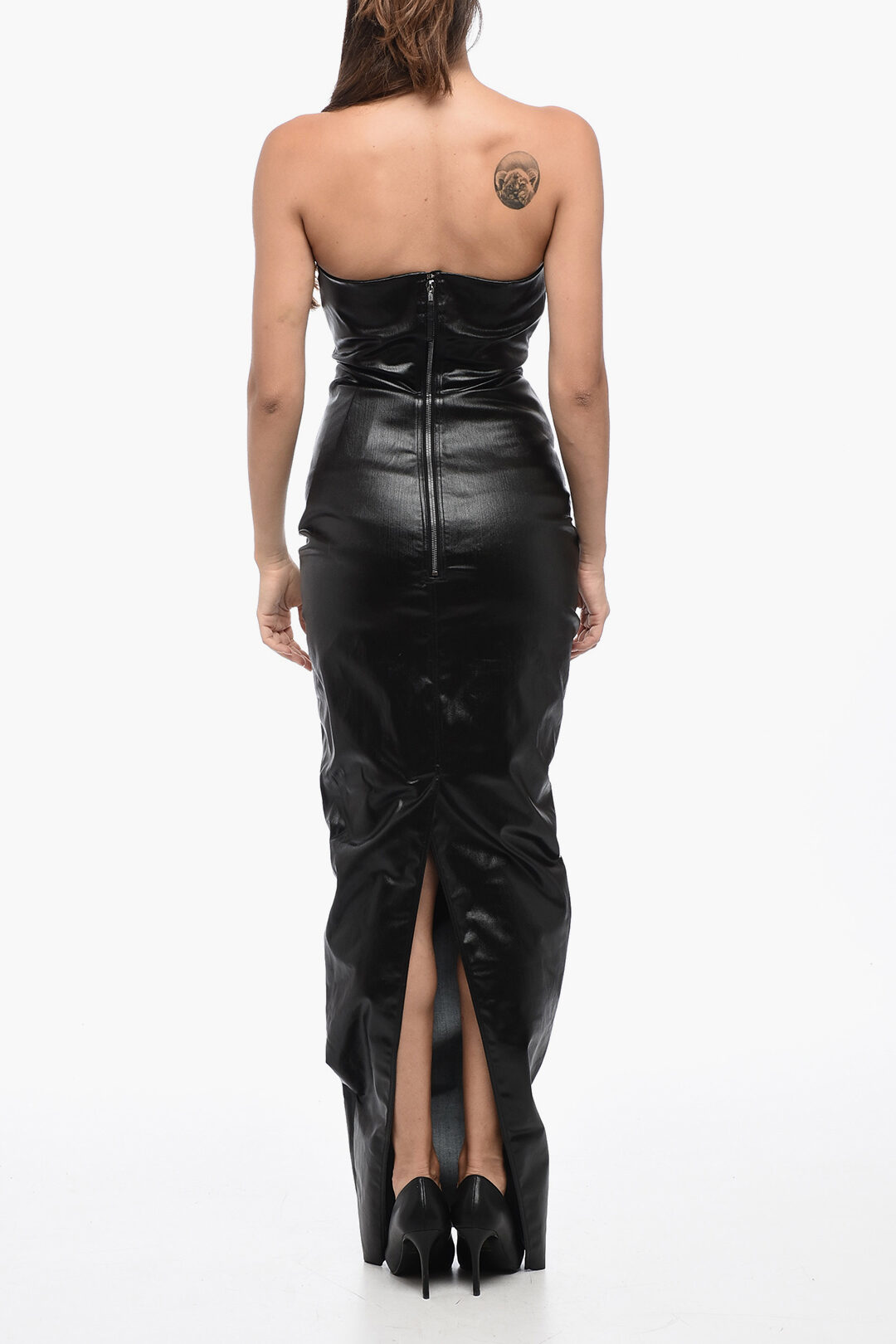 【送料&関税込】Rick Owens Maxi Black Dress With Cut-out In Rick Owens cut-out Sleeveless Maxi Dress | Black | FARFETCH