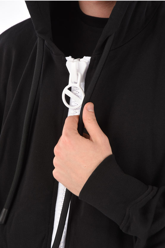 Diesel maxi front zip S-ZYVER sweatshirt with hood men