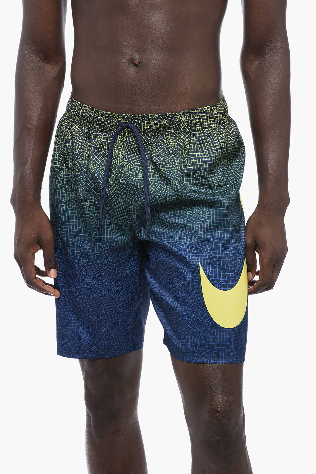 Nike Maxi Logo Printed GRID SWOOSH Swim Shorts men Glamood Outlet