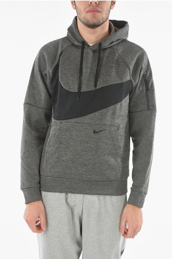 Nike Maxi Patch Pocket Therma Fit Hoodie In Grey