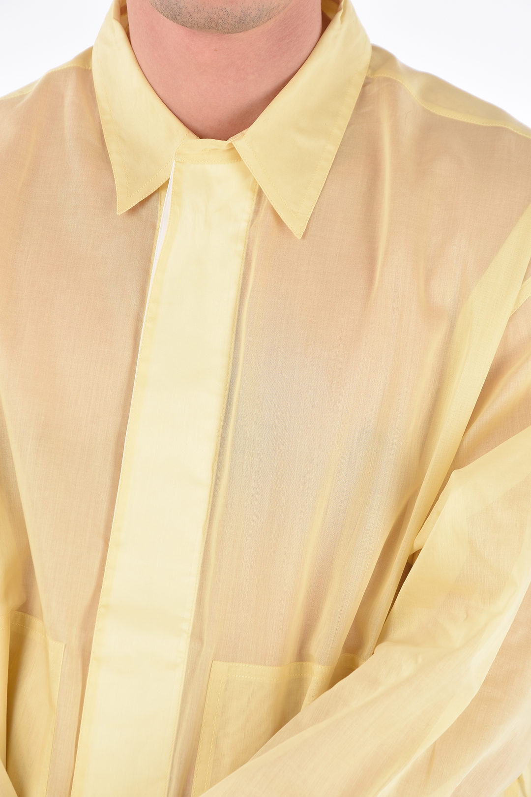 OAMC Maxi Pocket DAVIS Cotton Organza Shirt men - Glamood Outlet