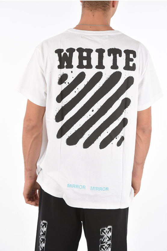 Off-White maxi printed back DIAG SPRAY crew-neck t-shirt men
