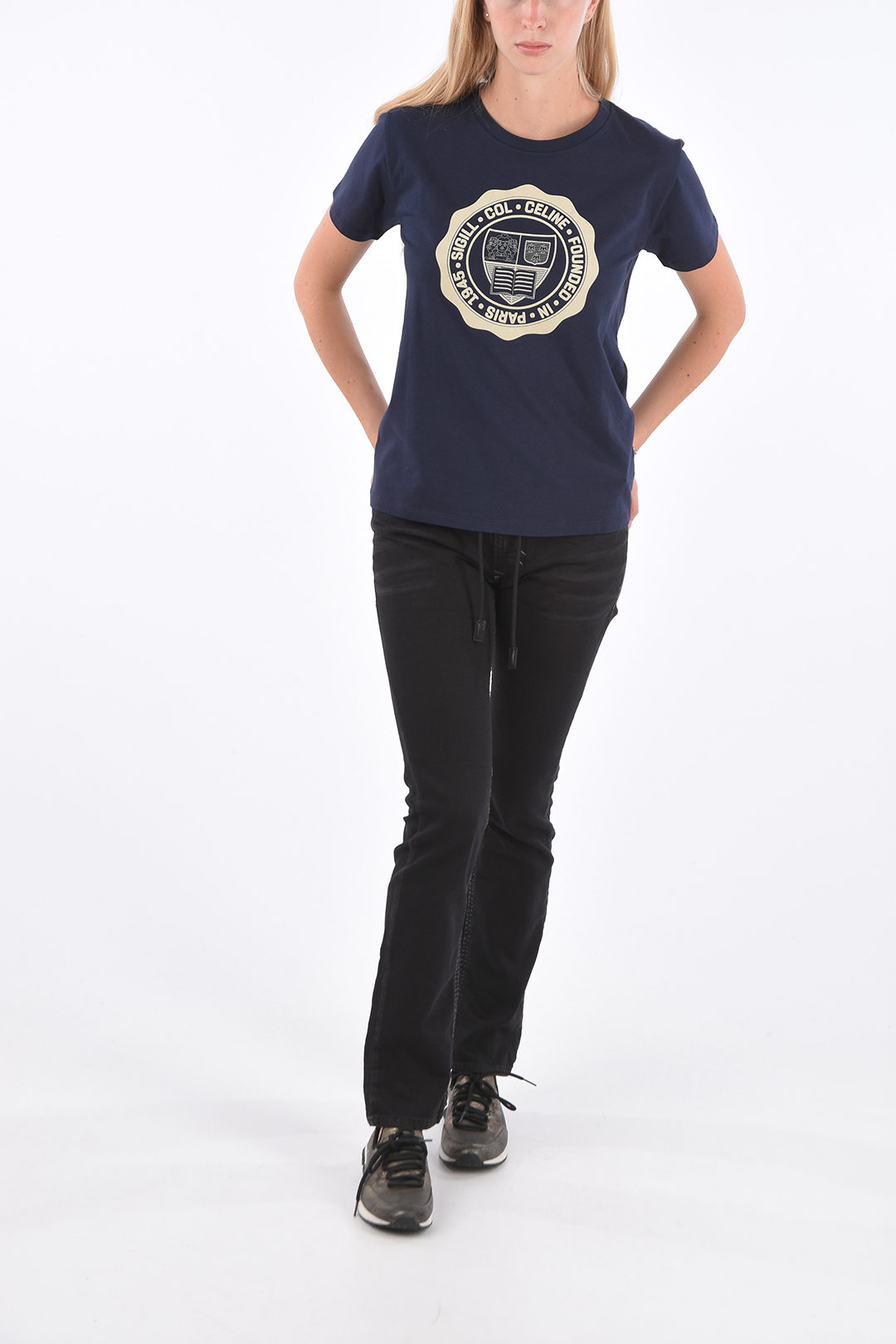 Celine Maxi Printed Crew-Neck T-shirt women - Glamood Outlet