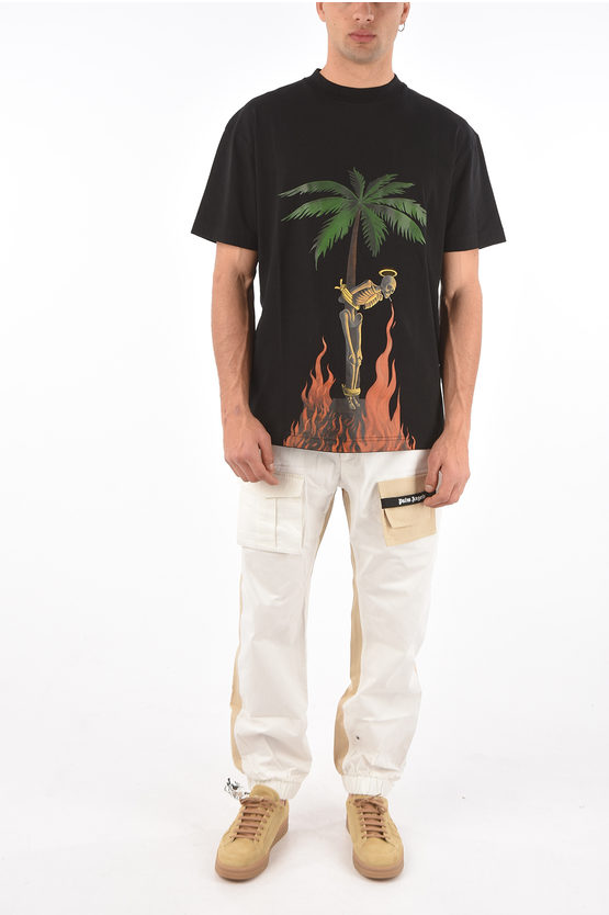 Palm Angels スタイリッシュ Burning Oasis Tシャツ Palm Angels Burning Oasis t-shirt | Black | FARFETCH