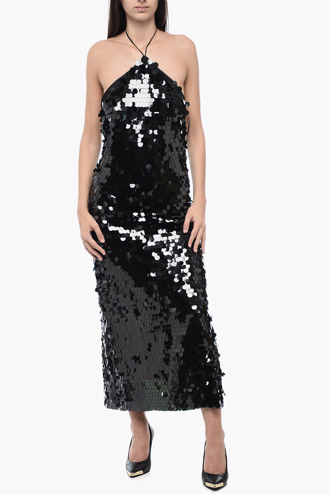 【Rotate】 Sequinedミディドレス Sequined jersey midi dress in grey - Rotate | Mytheresa