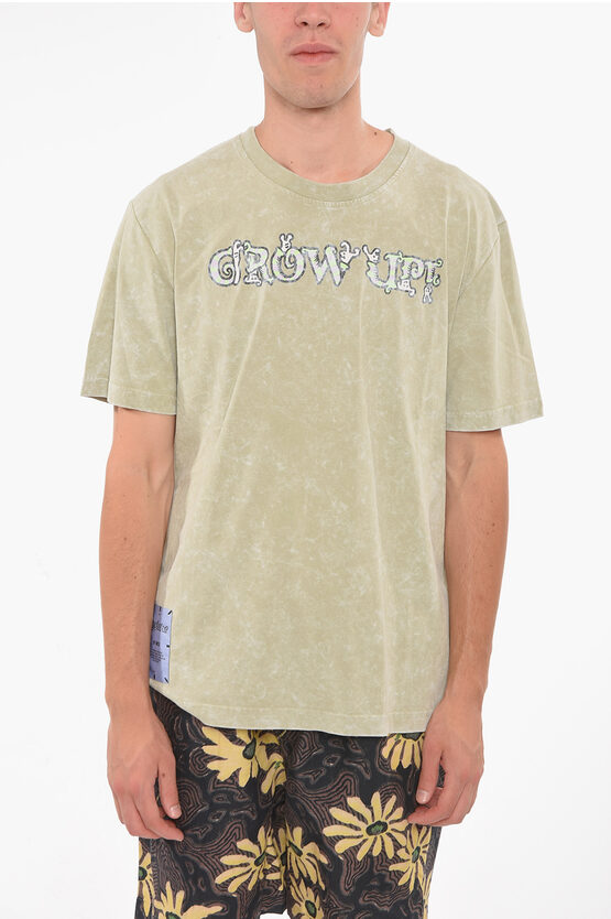 Alexander McQueen MCQ GROW UP N.9 Vintageeffect Tshirt with Lettering