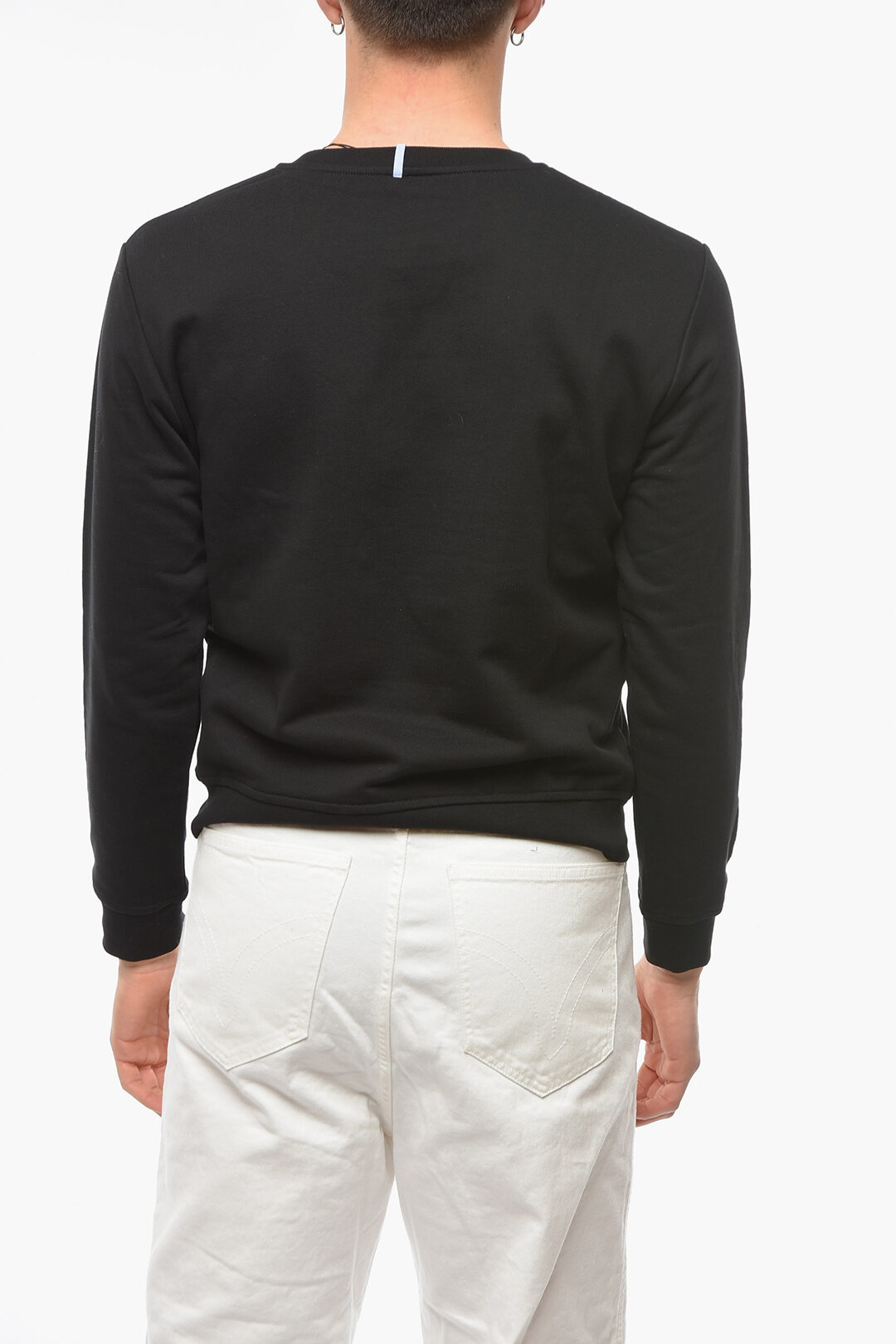 Alexander McQueen MCQ N.0 Brushed Cotton BLOCKCHAIN Crew Neck Sweatshirt men Glamood Outlet