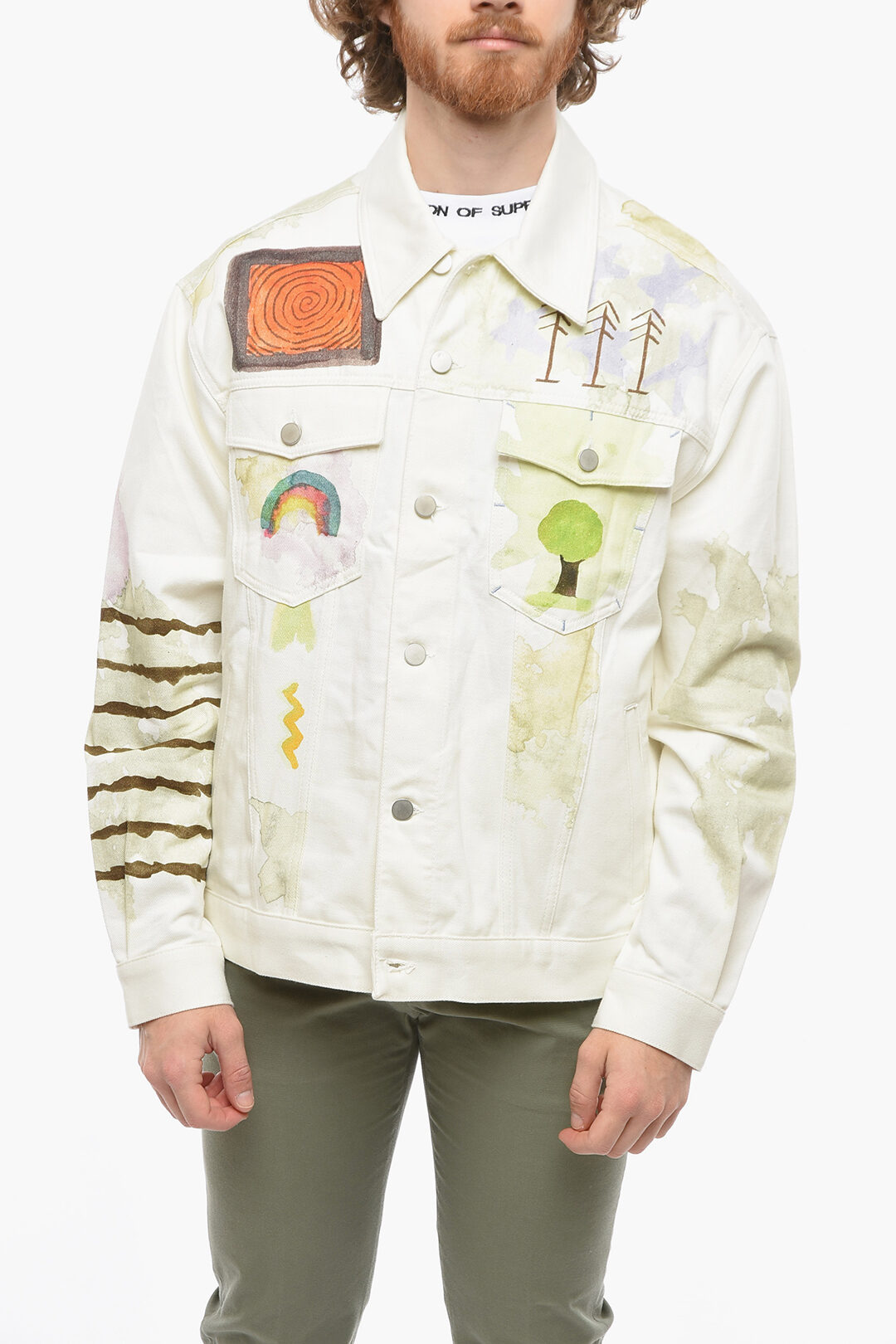 Alexander McQueen MCQ Oversize watercolor effect denim