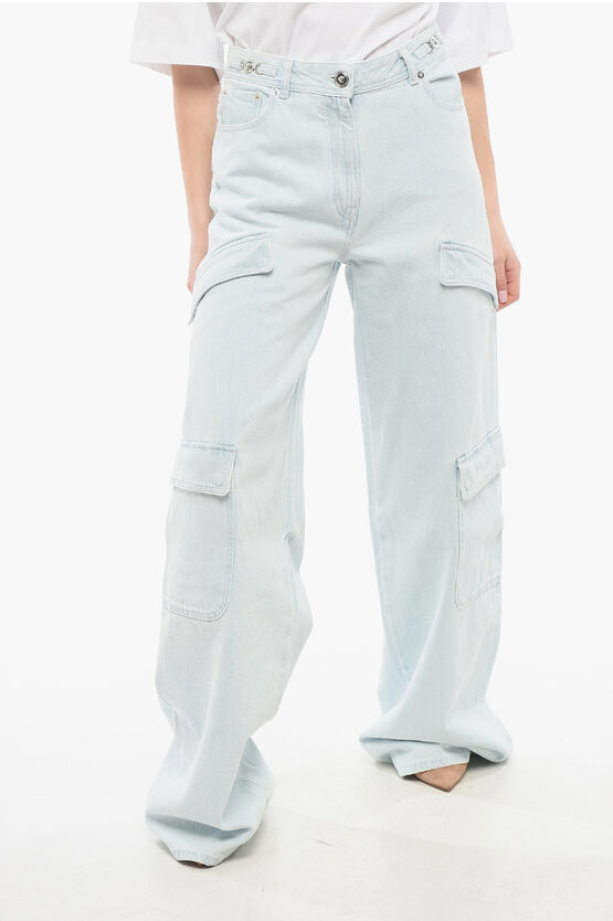 【関税&送料込】Versace Light Blue Denim Cargo Jeans Versace Light Blue Cotton Cargo Jeans | ModeSens