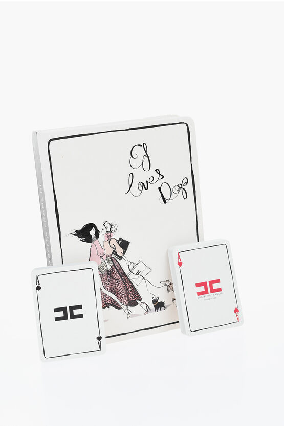 Elisabetta Franchi Megan Hess Logoed Playing Card Set In Neutral