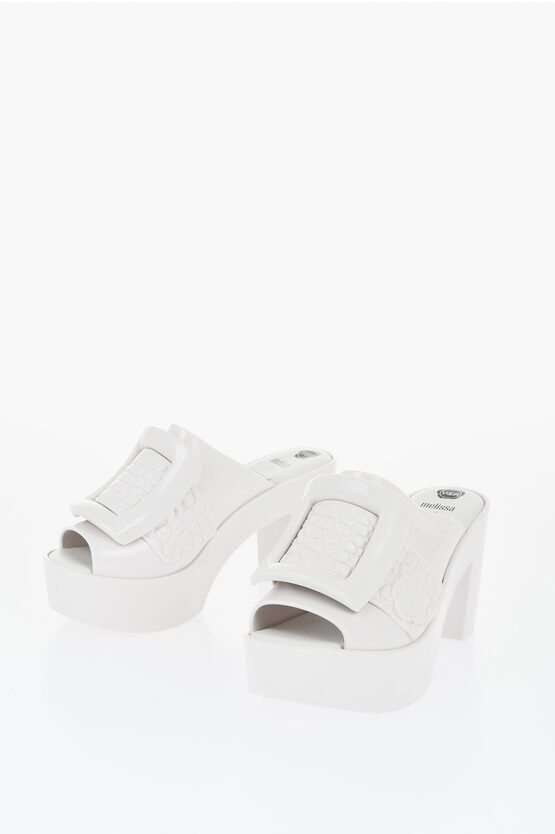 Viktor & Rolf Melissa Rubber Buckle Up Mules With Maxi Buckle 10cm