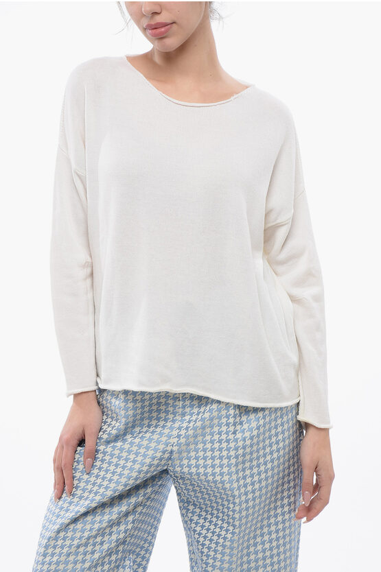 ARCHIVIOB MERIN WOOL CREWNECK DROP SHOULDER SWEATER