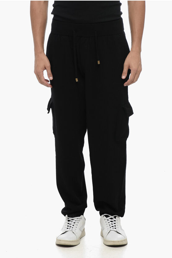 Shop Original Vintage Style Merino Wool Cargo Pants With Elastic Waistband