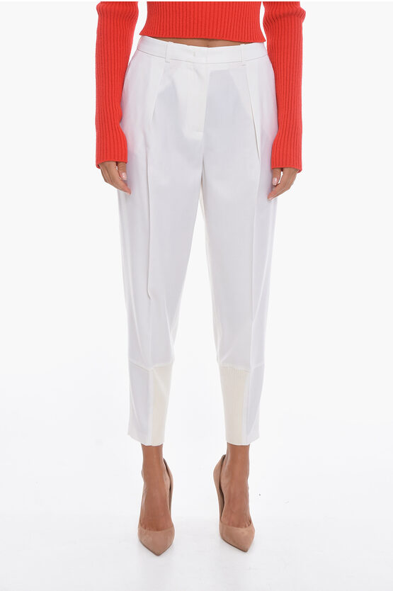 Fabiana Filippi Merino-wool Double-pleated Baggy Pants In White