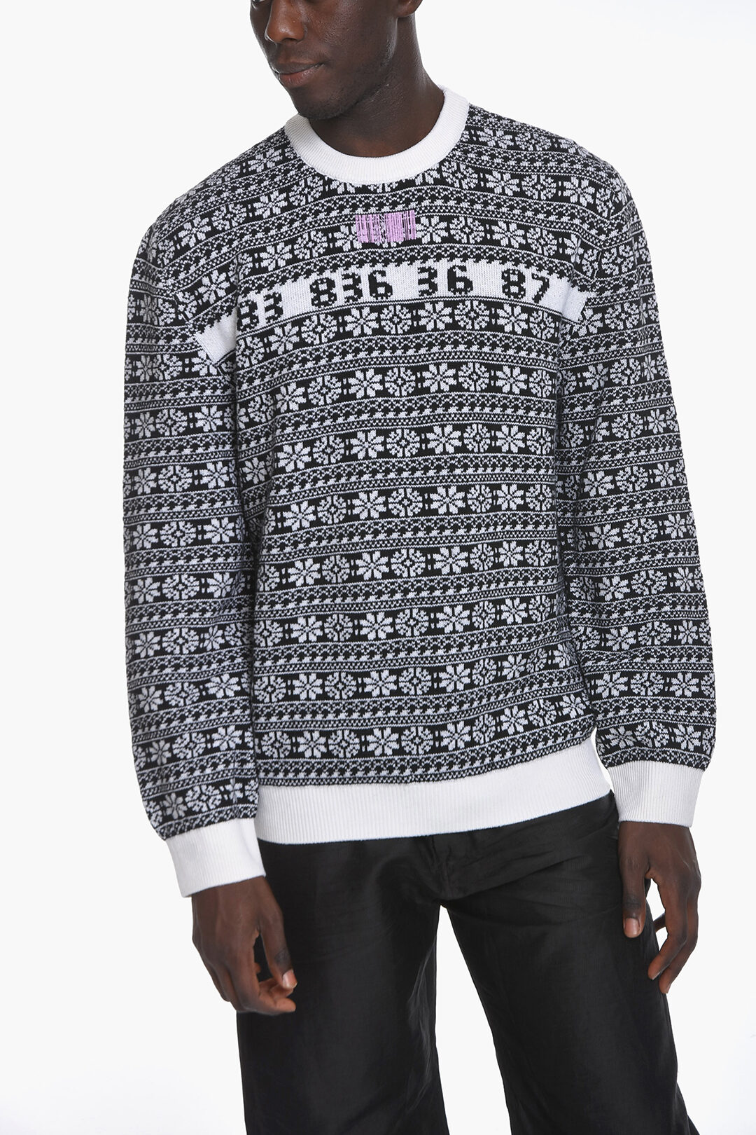 Louis Vuitton Full Monogram Jacquard Crew Neck (Black)