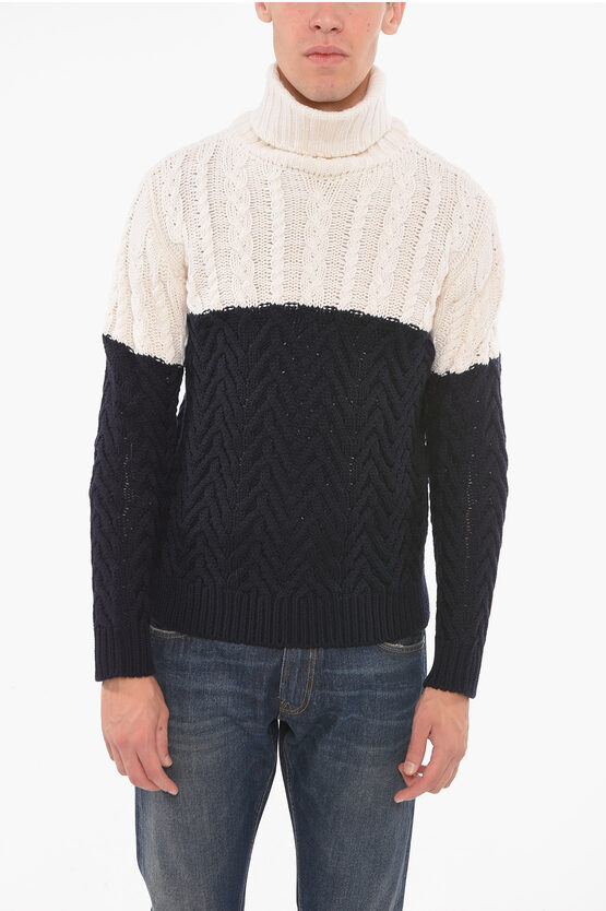 Woolrich Merino-wool Turtleneck Sweater In Black