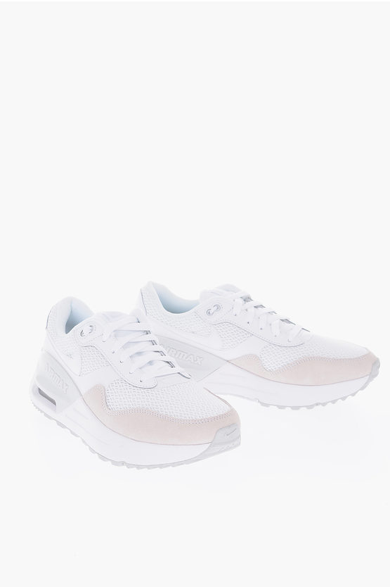 Nike Mesh Air Max Systm Trainers With Air Bubble Sole In White